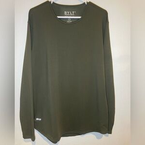 Men's BYLT Olive Long Sleeve Shirt